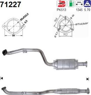 AS 71227 - Catalytic Converter parts5.com