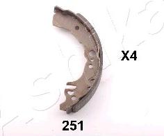 Ashika 55-02-251 - Brake Shoe Set parts5.com