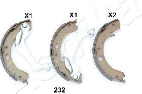 Ashika 55-02-232 - Brake Shoe Set, parking brake parts5.com