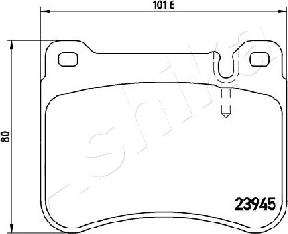 Ashika 50-00-0519 - Brake Pad Set, disc brake parts5.com