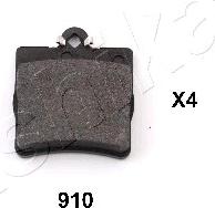 Ashika 51-09-910 - Brake Pad Set, disc brake parts5.com