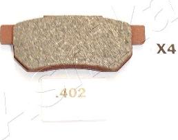 Ashika 51-04-402 - Fékbetétkészlet, tárcsafék parts5.com