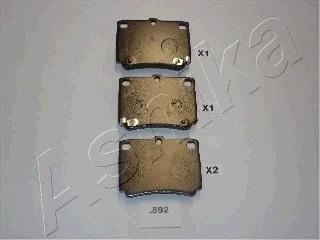 Ashika 51-05-592 - Brake Pad Set, disc brake parts5.com