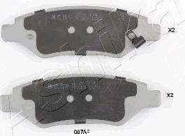 Ashika 51-00-007 - Set placute frana,frana disc parts5.com