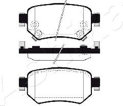 Ashika 51-03-319 - Set placute frana,frana disc parts5.com