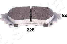 Ashika 51-02-228 - Brake Pad Set, disc brake parts5.com