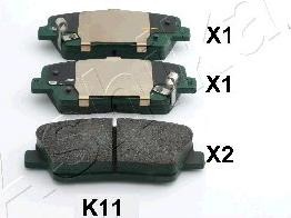 Ashika 51-0K-K11 - Set placute frana,frana disc parts5.com