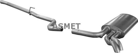 Asmet 01.076 - Silenciador posterior parts5.com