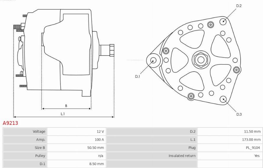 AS-PL A9213 - Alternatör parts5.com