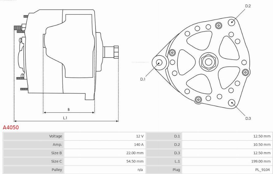 AS-PL A4050 - Alternator parts5.com