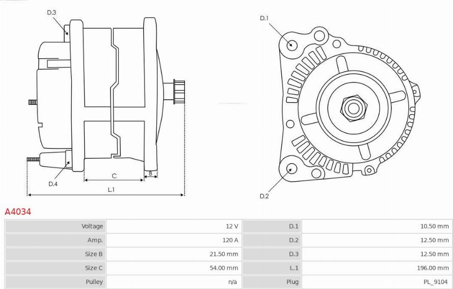 AS-PL A4034 - Alternator parts5.com