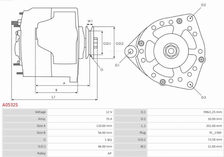 AS-PL A0532S - Generátor parts5.com