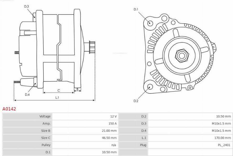 AS-PL A0142 - Generator parts5.com