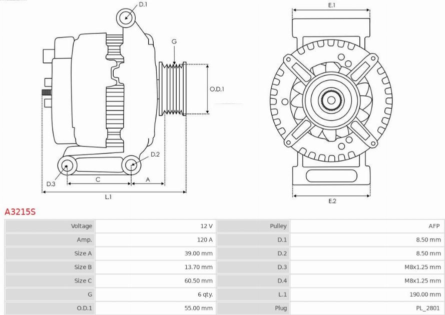 AS-PL A3215S - Alternator parts5.com