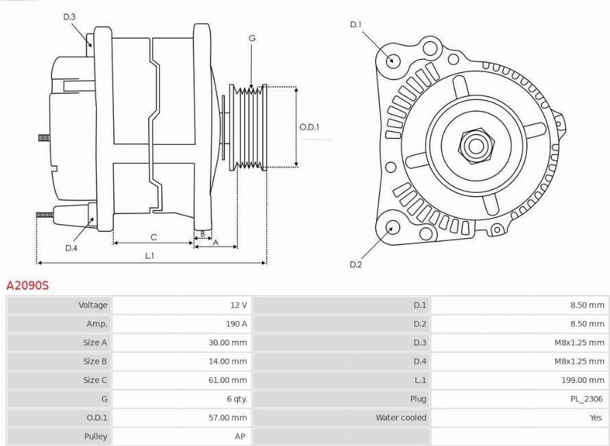 AS-PL A2090S - Генератор parts5.com