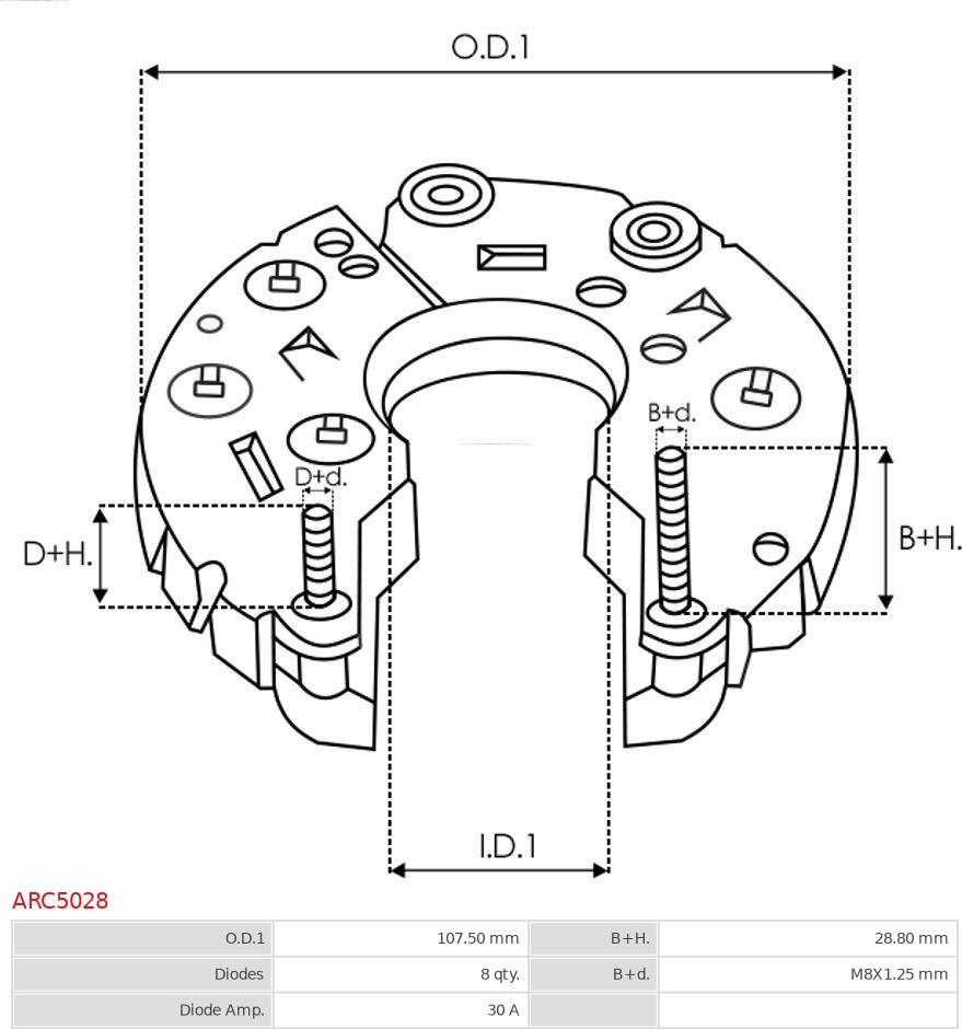 AS-PL ARC5028 - Alternatör redresörü parts5.com