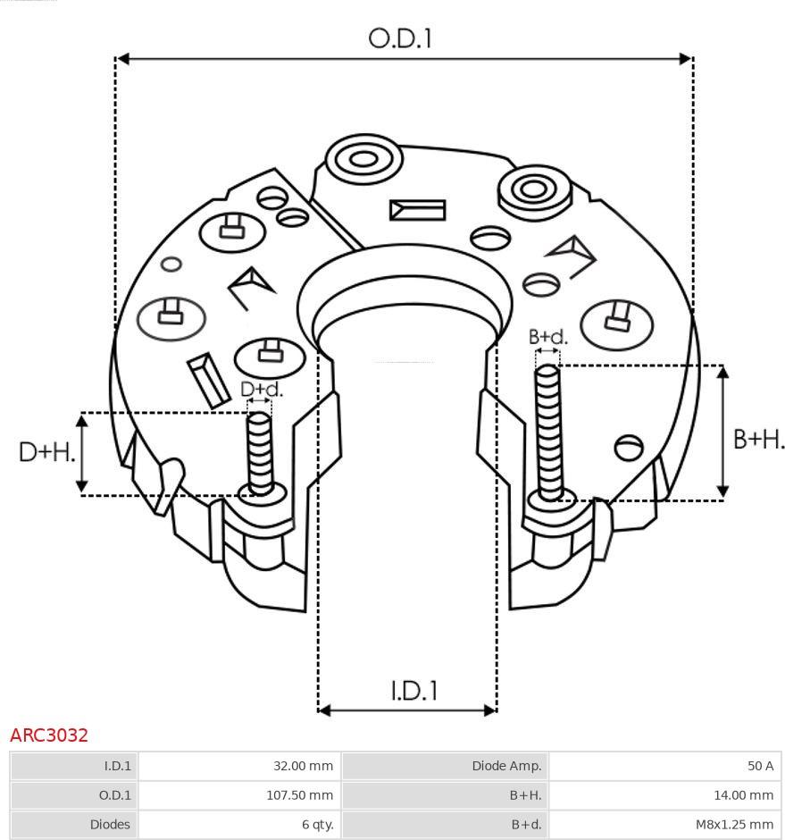 AS-PL ARC3032 - Hoidik, generaatori sisendäärik parts5.com