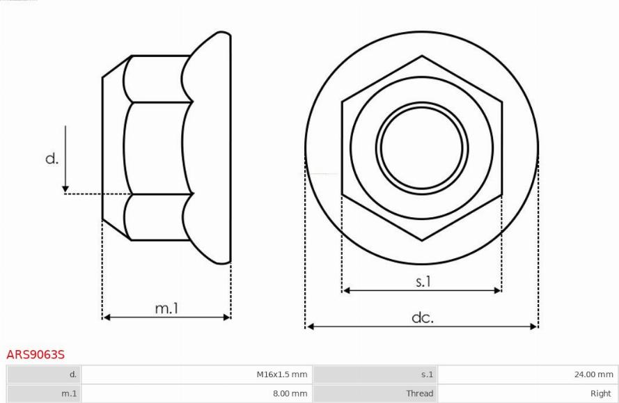 AS-PL ARS9063S - Sada na opravu alternátora parts5.com