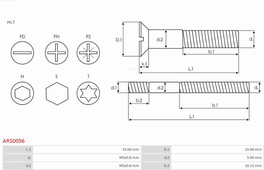 AS-PL ARS0056 - Sada na opravu alternátora parts5.com