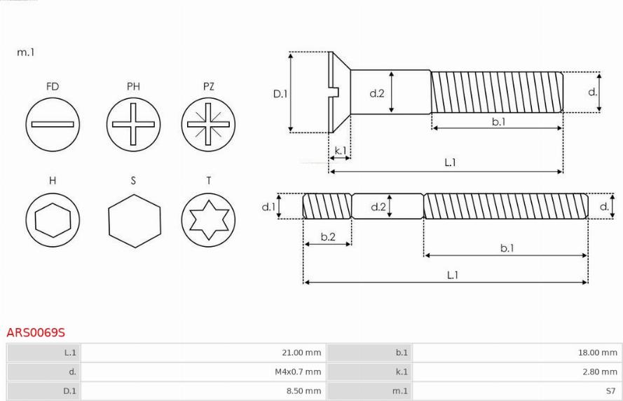 AS-PL ARS0069S - Chit reparatie, alternator parts5.com