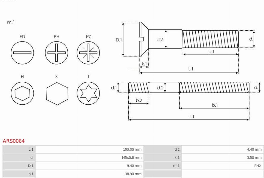 AS-PL ARS0064 - Chit reparatie, alternator parts5.com