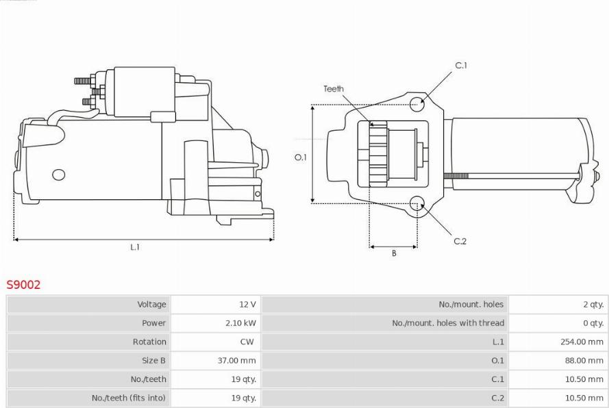 AS-PL S9002 - Starter parts5.com