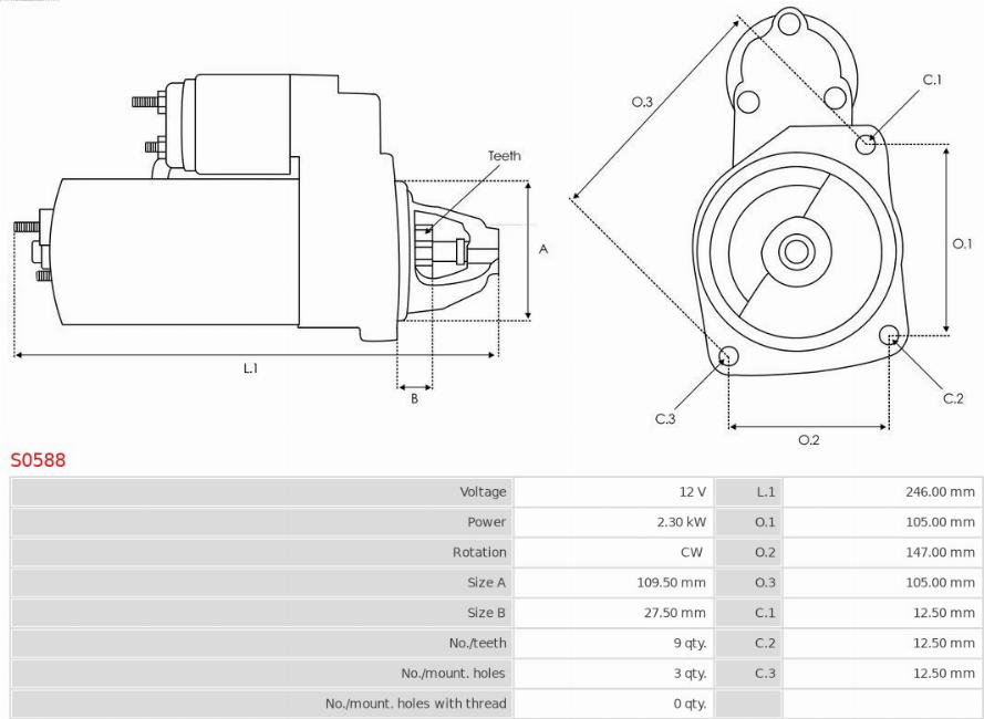 AS-PL S0588 - Starter parts5.com