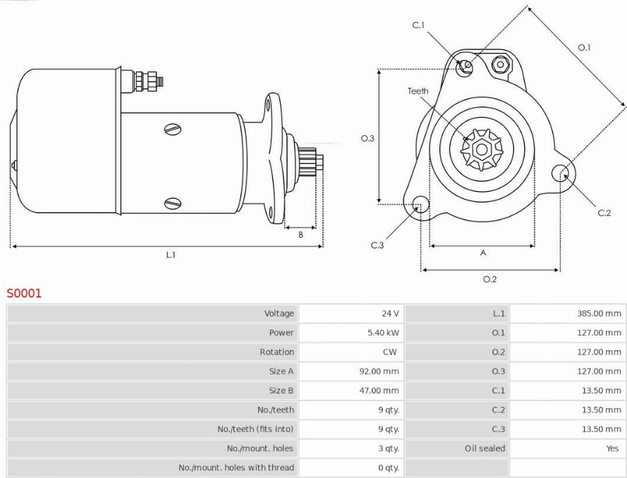 AS-PL S0001 - Önindító parts5.com