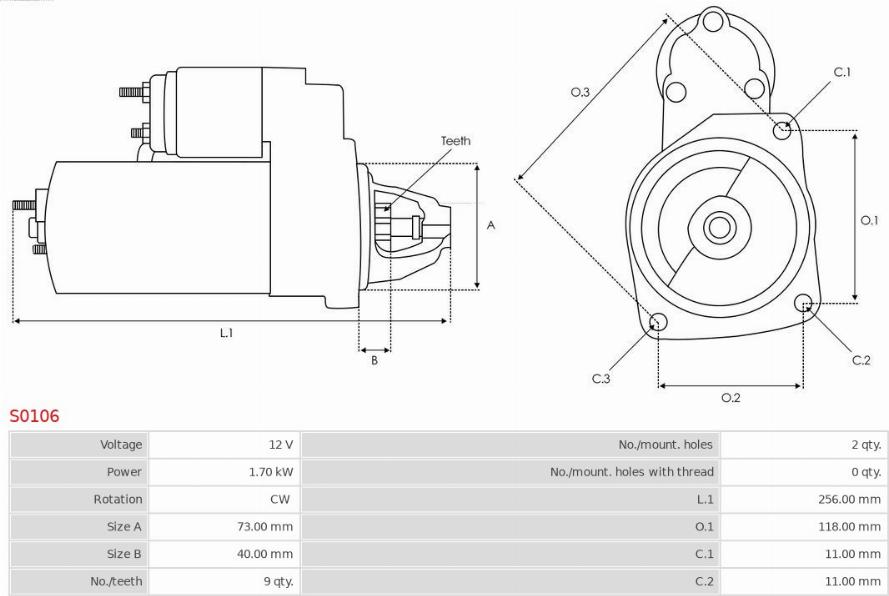 AS-PL S0106 - Starter parts5.com