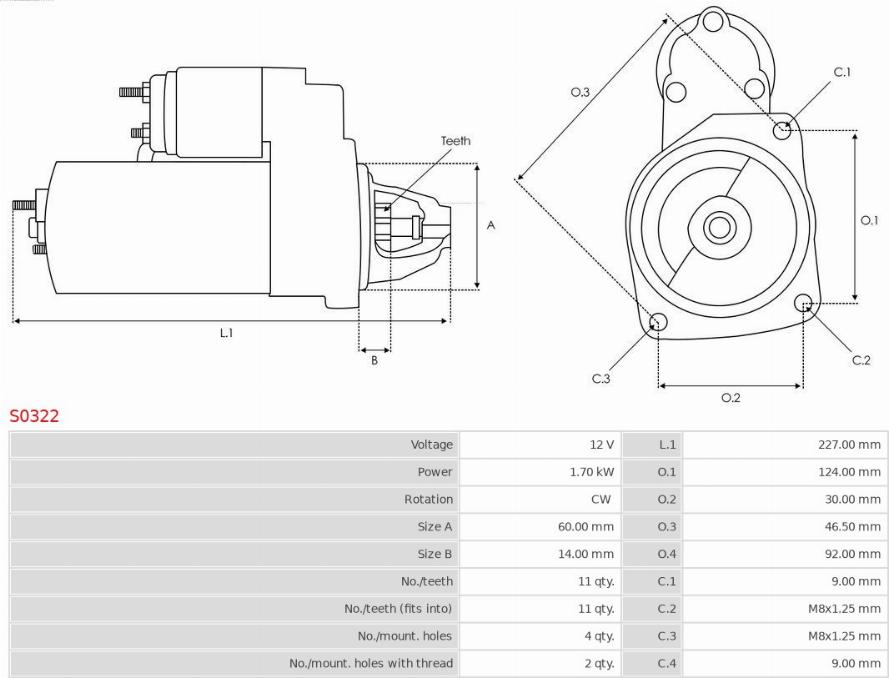 AS-PL S0322 - Żtartér parts5.com