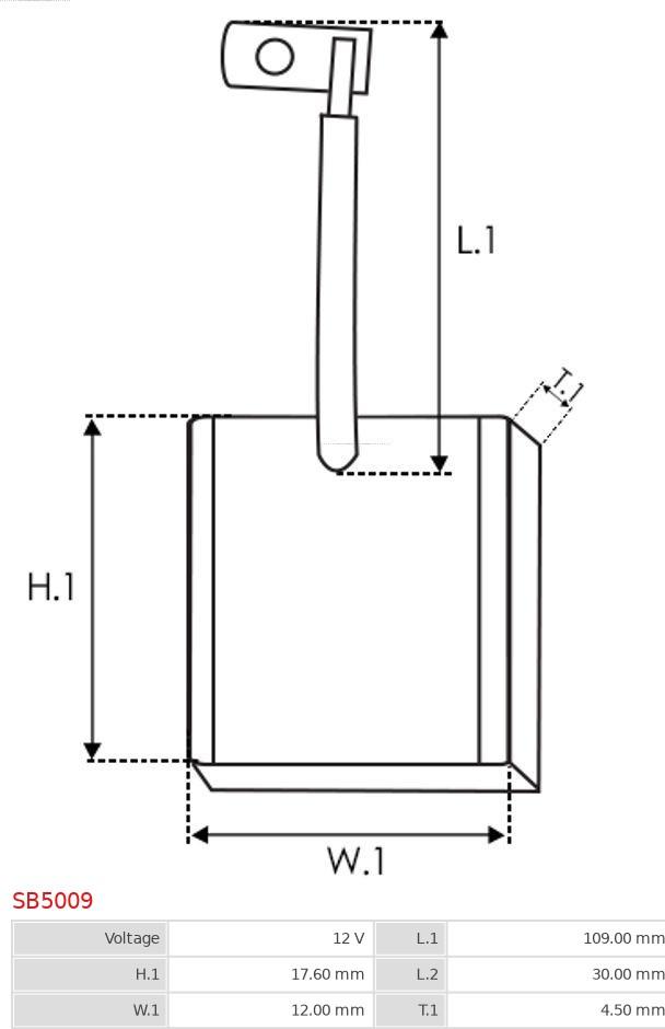 AS-PL SB5009 - Balais, démarreur parts5.com