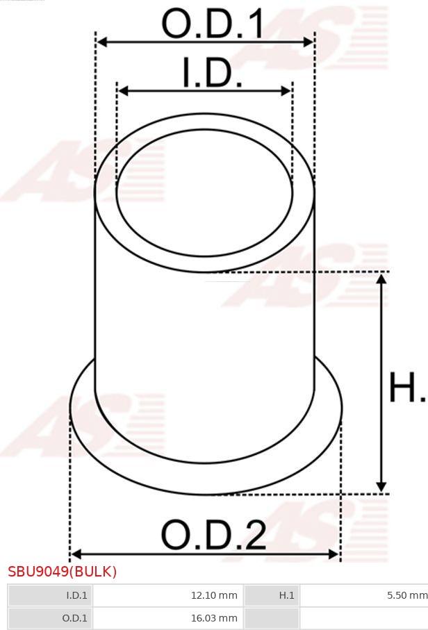 AS-PL SBU9049(BULK) - Bucsa,arbore demaror parts5.com