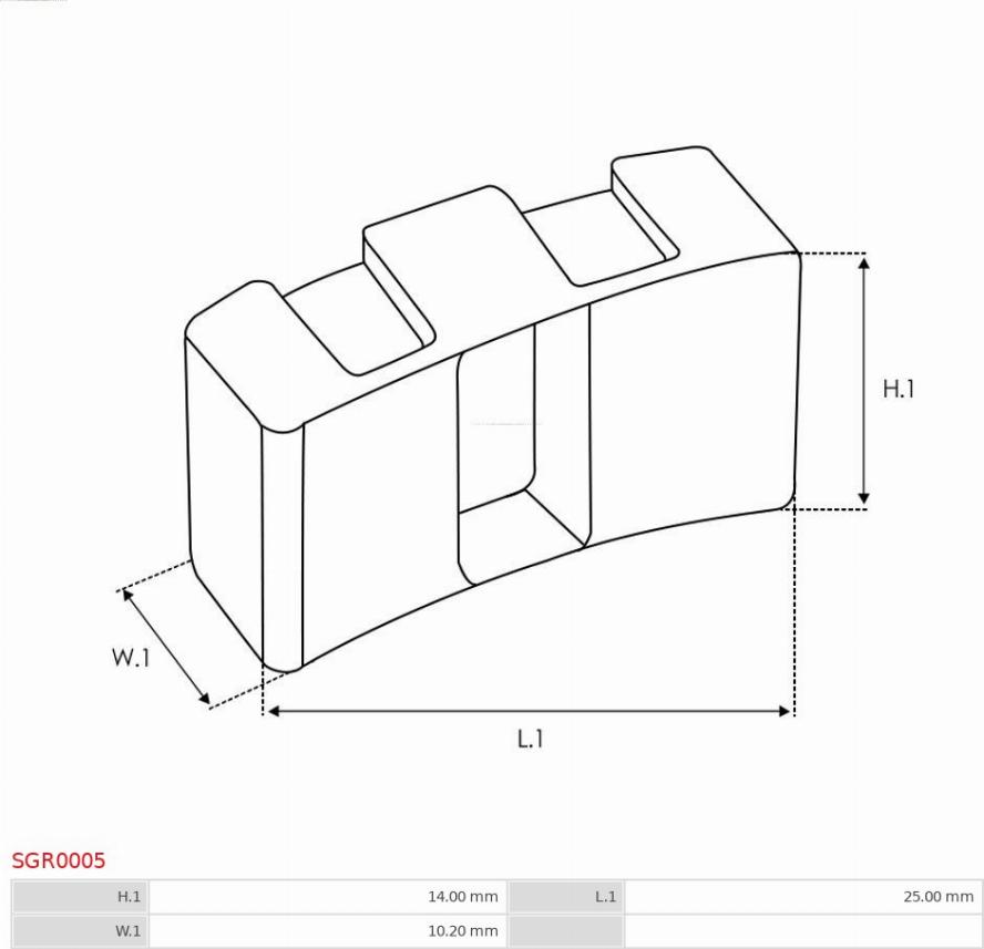 AS-PL SGR0005 - Kit de reparación, motor de arranque parts5.com