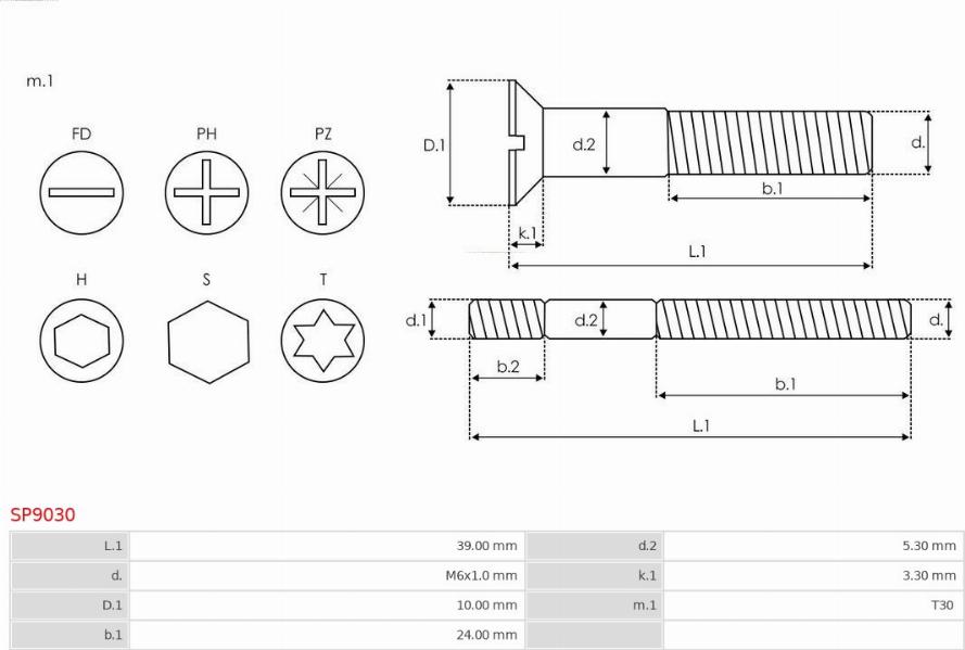 AS-PL SP9030 - Reparatursatz, Generator parts5.com