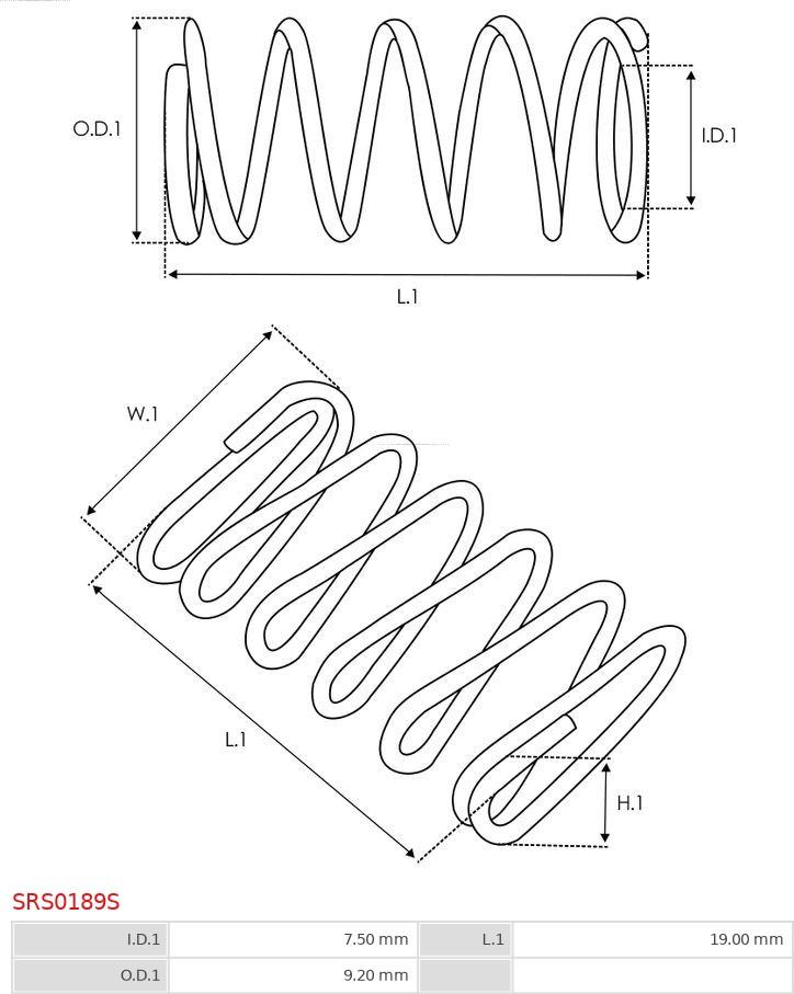 AS-PL SRS0189S - Repair Kit, starter parts5.com