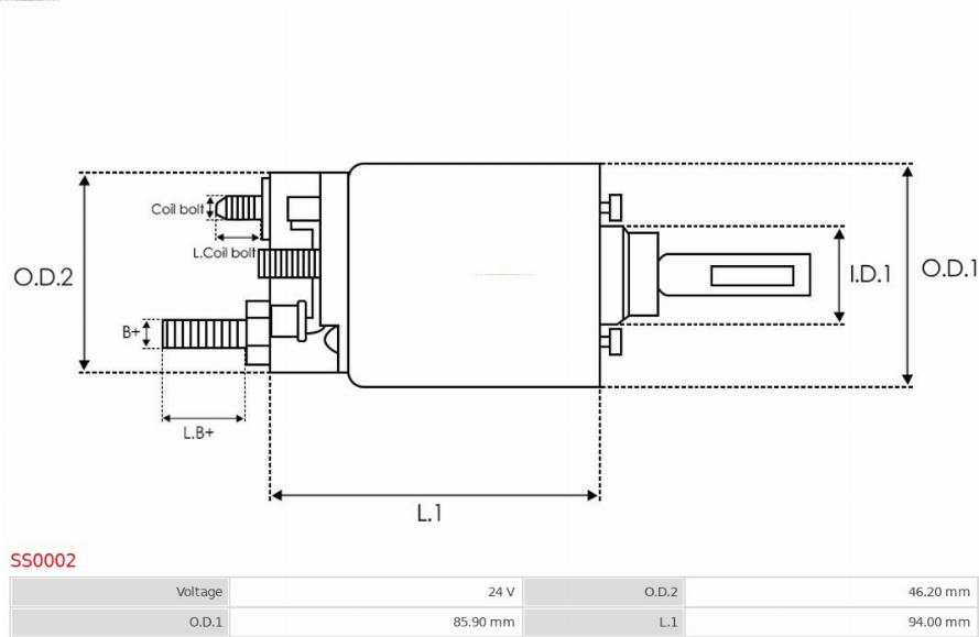 AS-PL SS0002 - Contacteur, démarreur parts5.com