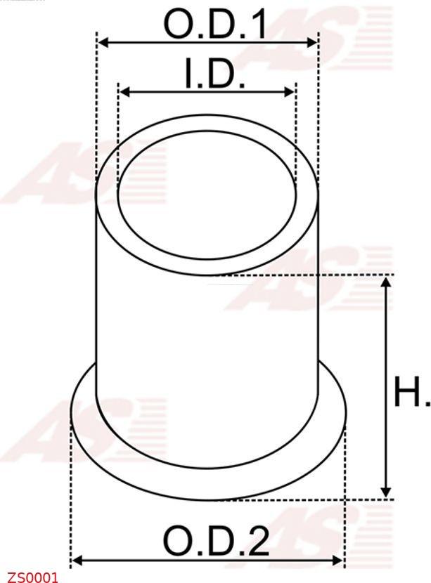 AS-PL ZS0001 - Persely, önindító tengely parts5.com