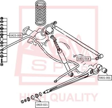 ASVA 0401-014 - Bush of Control / Trailing Arm parts5.com