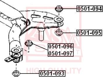 ASVA 0501-093 - Suspensión, Brazo oscilante parts5.com