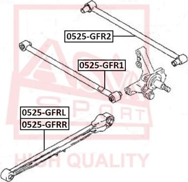 ASVA 0525-GFRL - Barra oscilante, suspensión de ruedas parts5.com