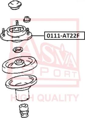 ASVA 0111-AT22F - Cojinete columna suspensión parts5.com