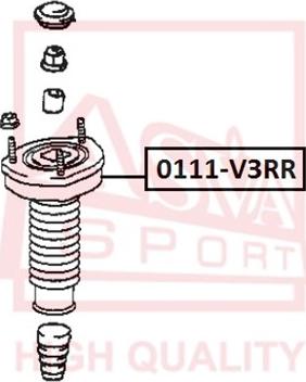 ASVA 0111-V3RR - Top Strut Mounting parts5.com
