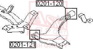 ASVA 0201-121 - Bush of Control / Trailing Arm parts5.com