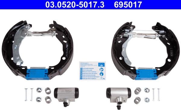 ATE 03.0520-5017.3 - Fékpofakészlet parts5.com