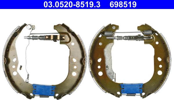 ATE 03.0520-8519.3 - Fékpofakészlet parts5.com