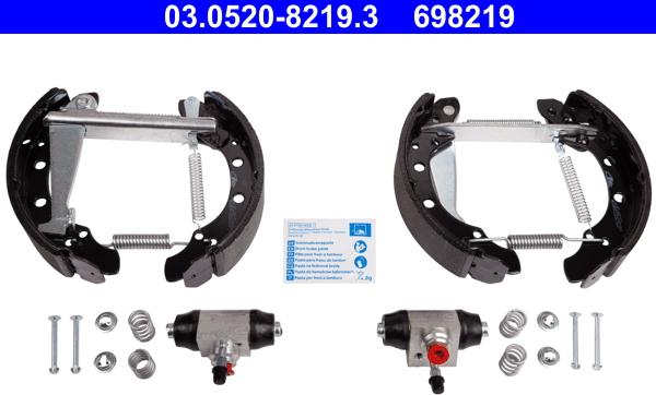 ATE 03.0520-8219.3 - Sada brzdových čelistí parts5.com