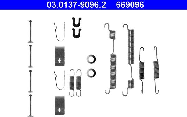 ATE 03.0137-9096.2 - Zestaw dodatków, szczęki hamulcowe parts5.com