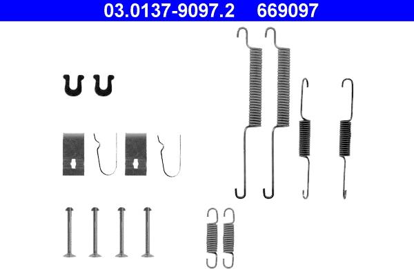 ATE 03.0137-9097.2 - Zestaw dodatków, szczęki hamulcowe parts5.com