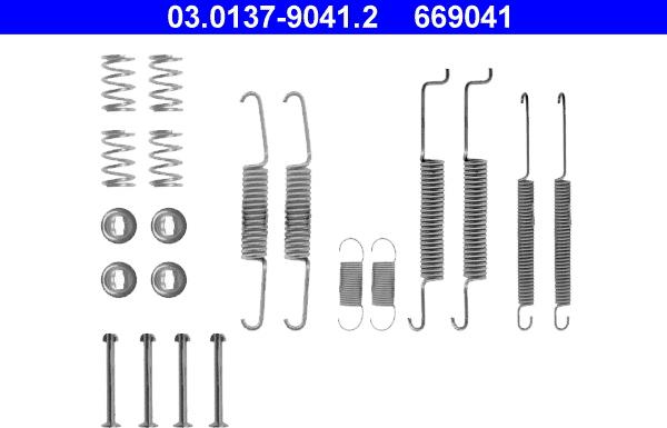 ATE 03.0137-9041.2 - Tartozékkészlet, fékpofa parts5.com