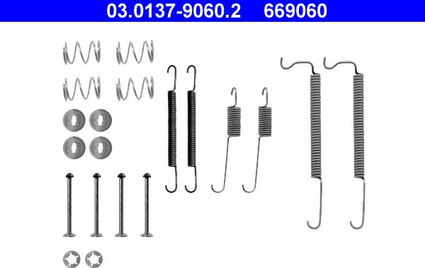 ATE 03.0137-9060.2 - Kit d'accessoires, mâchoire de frein parts5.com